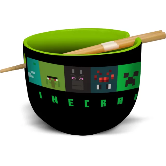 Dárkový set Minecraft - Creatures (miska na ramen a hůlky)