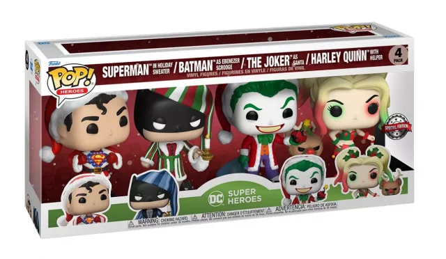 Figurka DC Comics - Superman/Batman/The Joker/Harley Quinn (Funko POP! Heroes 4-Pack)