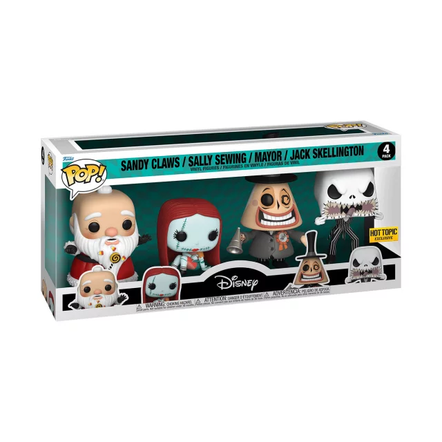 Figurka The Nightmare Before Christmas - Sandy Claws/Sally Sewing/Mayor/Jack Skellington (Funko POP! 4-Pack)