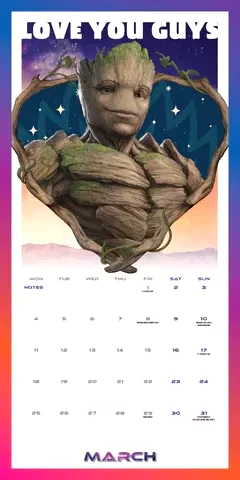 Kalendář Guardians of the Galaxy 2024