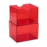 Krabička na karty Dragon Shield - Clear Red (Strongbox 100+) - Krabičky na karty