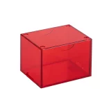 Krabička na karty Dragon Shield - Clear Red (Strongbox 100+) - Sběratelská karetní hra TCG