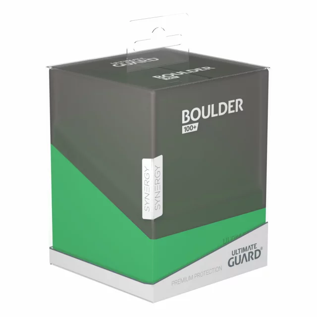 Krabička na karty Ultimate Guard - Boulder Deck Case Black/Green (100+)