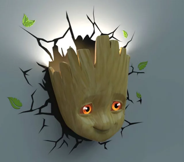 Lampička Marvel - Baby Groot Face 3D