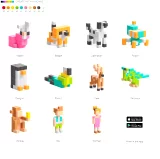 Magnetická stavebnice PIXIO 400 (Design Series)