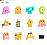 Magnetická stavebnice PIXIO - Mini Monsters (Story Series)