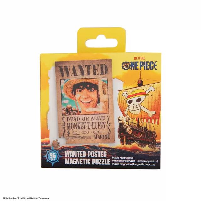 Magnetické Puzzle One Piece - Luffy Wanted Poster