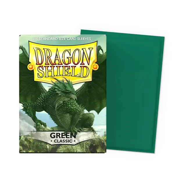 Ochranné obaly na karty Dragon Shield - Standard Sleeves Classic Green (100 ks)