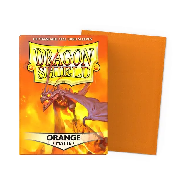 Ochranné obaly na karty Dragon Shield - Standard Sleeves Matte Orange (100 ks)