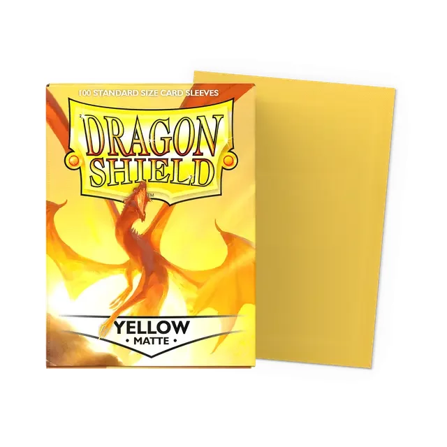 Ochranné obaly na karty Dragon Shield - Standard Sleeves Matte Yellow (100 ks)