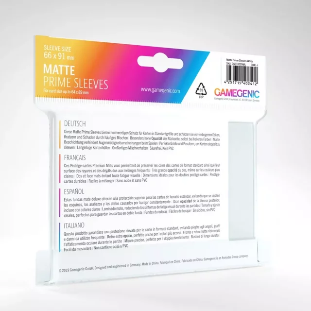 Ochranné obaly na karty Gamegenic - Prime Sleeves Matte (100 ks)