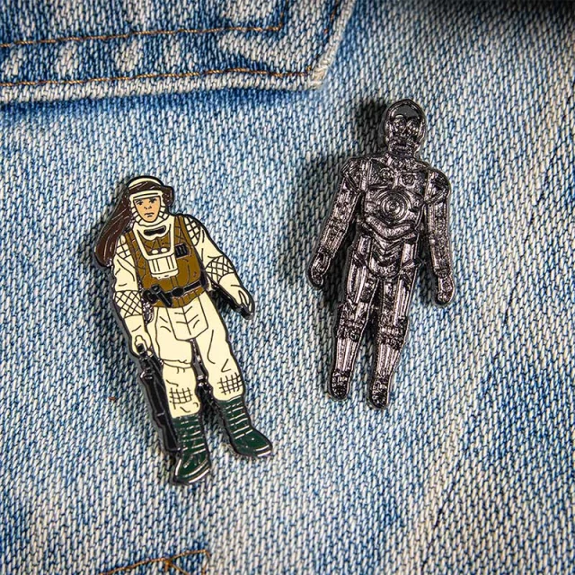 Odznak Star Wars - C-3PO & Luke Skywalker (Pin Kings)