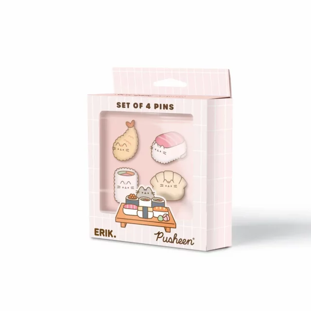 Odznaky Pusheen - Sushi Roll (4 kusy)