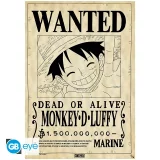 Plakát One Piece - Wanted Luffy Parchment