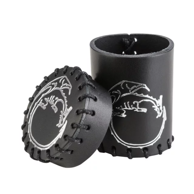 Elvish Black Leather Dice Cup