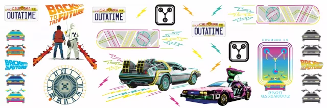 Samolepky na zeď Back to the Future - Wall Decal Set