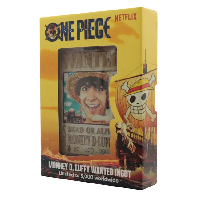 Sběratelská plaketka One Piece - Luffy Wanted Poster (Netflix)