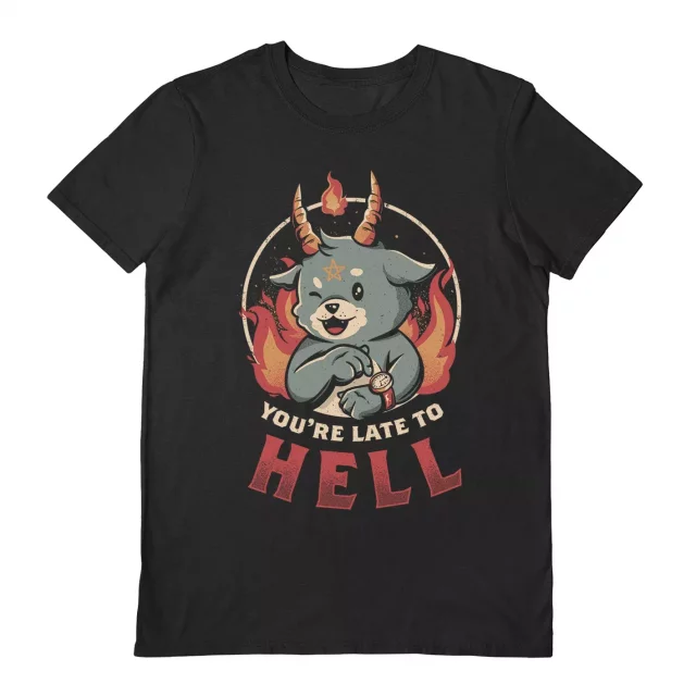 Tričko Eduely Design - (You'Re Late To Hell)