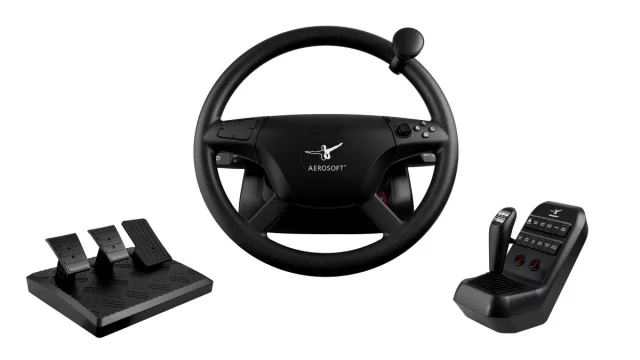 Volant s pedály a řadící pákou - Aerosoft Truck & Bus Wheel System