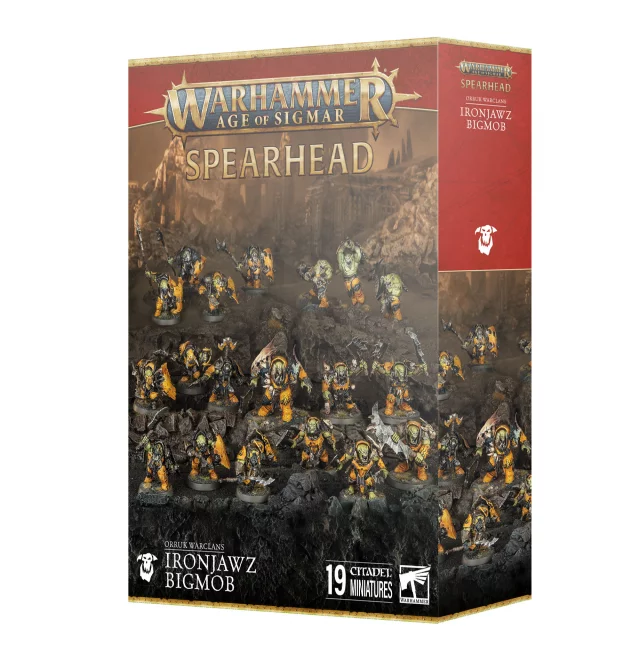 W-AOS: Spearhead - Orruk Warclans Ironjawz Bigmob (19 figurek)