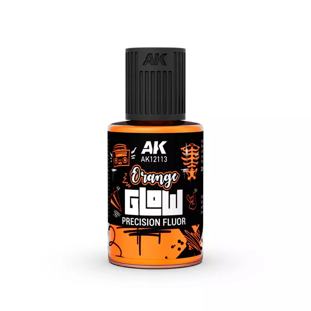 Krycí barva AK - Orange Glow Precision Fluor (oranžová) - AK-Interactive