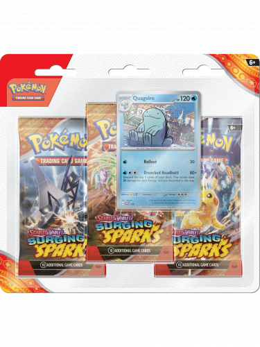 Karetní hra Pokémon TCG: Scarlet & Violet - Surging Sparks 3-Pack Blister booster (Quagsire)