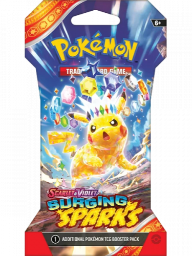 Karetní hra Pokémon TCG: Scarlet & Violet - Surging Sparks 1 Blister Booster (10 karet)