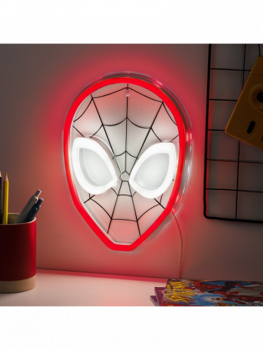 Lampička Spider-Man - Neon Mask (nástěnná)