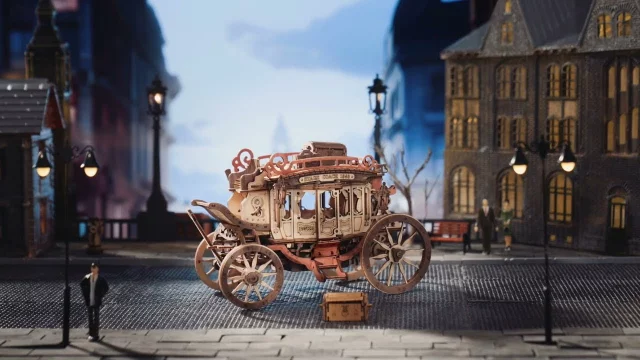 ROKR Stagecoach Mechanical Music Box 3D Wooden Puzzle AMKA1