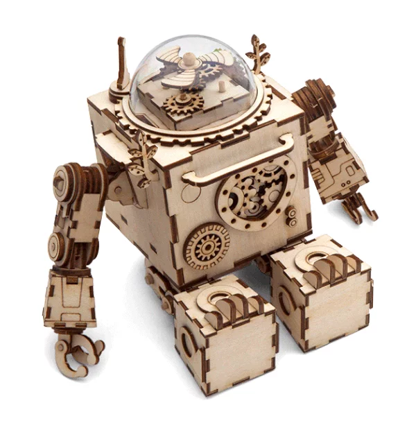 Stavebnice - Hrací skříňka robot Orpheus (dřevěná)