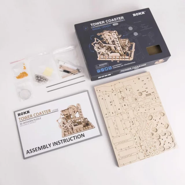 Marble Parkour LG501 - Robotime Handcrank Marble Climber Building Kits