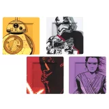 Talíře Star Wars - BB-8, Rey, Kylo Ren a Phasma (sada 4 kusů)
