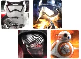 Talíře Star Wars - BB-8, Rey, Kylo Ren a Phasma (sada 4 kusů)