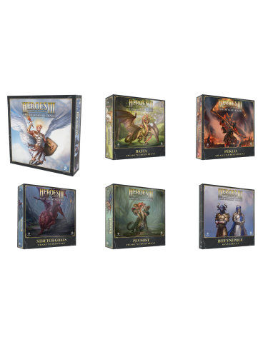 Výhodný set Heroes of Might and Magic - Desková hra Heroes of Might and Magic III CZ (základní hra + 5 rozšíření)