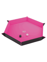 Dice Tray Gamegenic - Magnetic - Hexagonal Black/Pink
