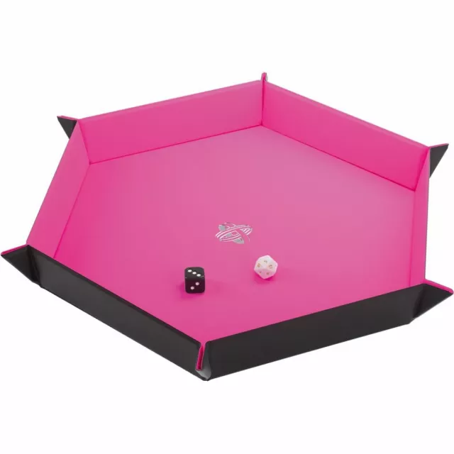 Dice Tray Gamegenic - Magnetic - Hexagonal Black/Pink - Kostky a doplňky