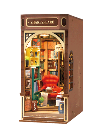 Stavebnice - zarážka na knihy Bookstore (dřevěná)