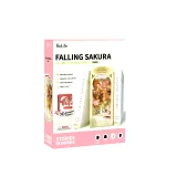 Stavebnice - zarážka na knihy Falling Sakura (dřevěná)