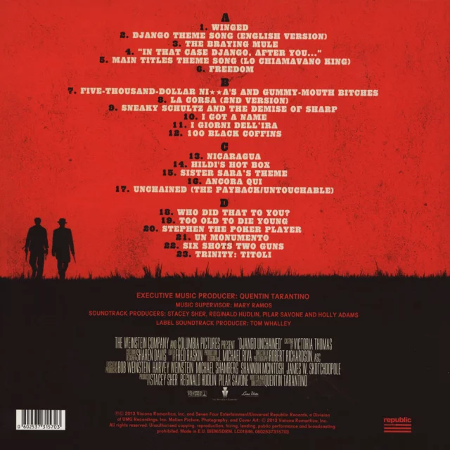Oficiální soundtrack Django Unchained na 2x LP