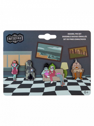 Sada odznaků Beetlejuice - Waiting Room (Funko)