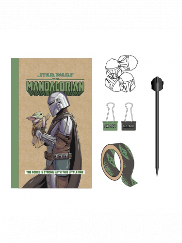 Dárkový set Star Wars: The Mandalorian - Mando (zápisník, kancelářské potřeby)