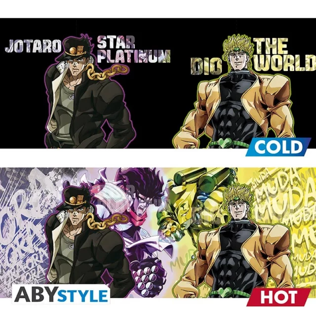 Hrnek JoJo's Bizarre Adventure - Jotaro Dio (měnící se)