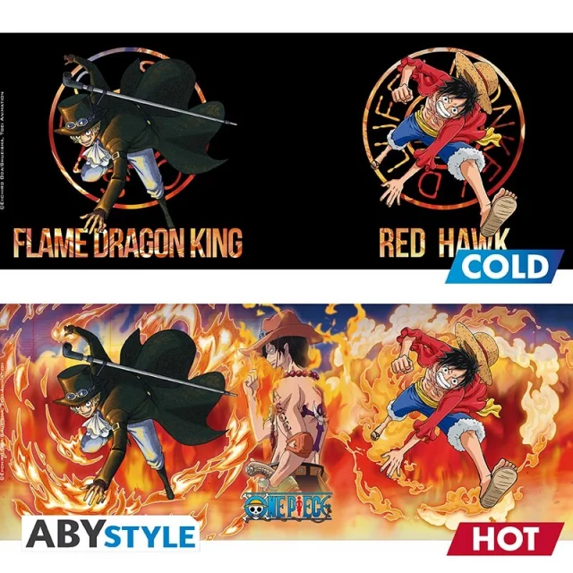 ONE PIECE - Mug Heat Change - 460 ml - Luffy & Sabo - box x2