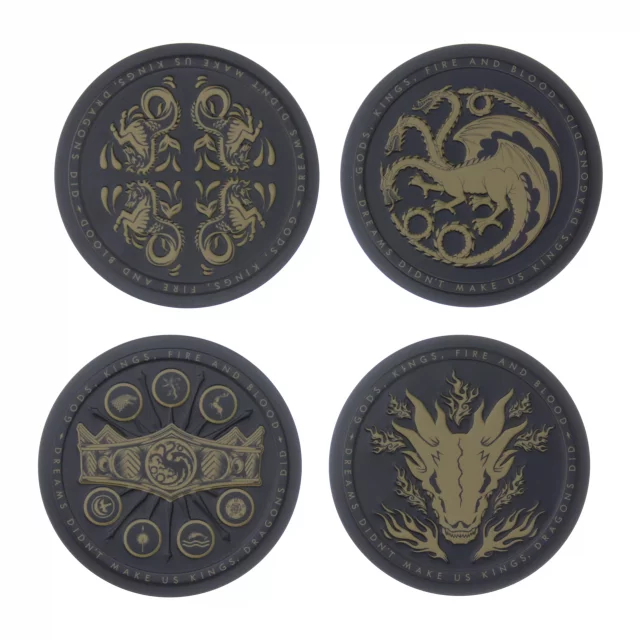 Podtácky Game of Thrones: House of the Dragon - Metal Coasters (4ks)