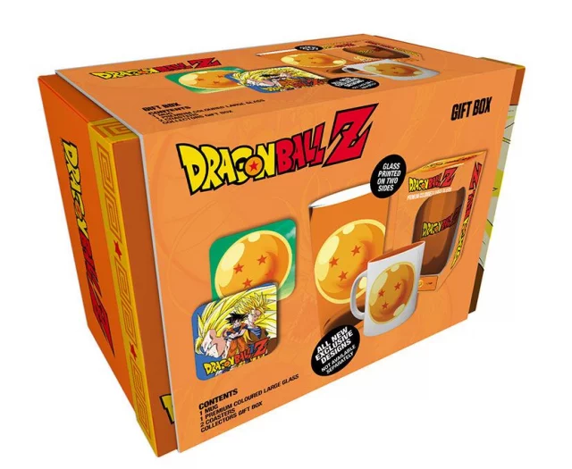 Dárkový set Dragon Ball Z - hrnek, sklenice, podtácky
