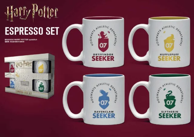 Hrnek Harry Potter - Quidditch Espresso Sada - 4 ks