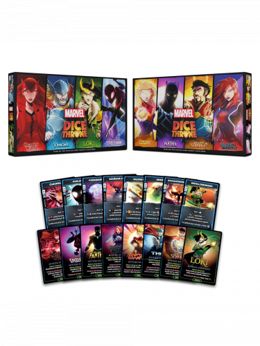 Výhodný set Marvel Dice Throne - Sada 1 + Sada 2 + 24 promokaret