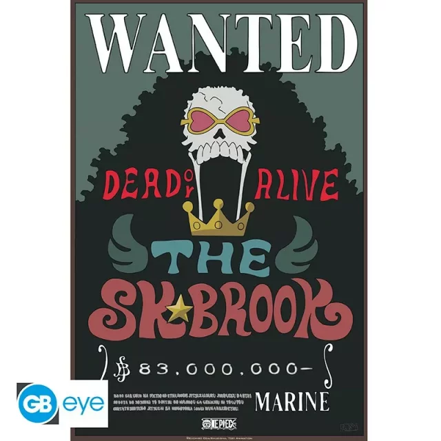 Plakát One Piece - Wanted Brook & Chopper (sada 2 ks)