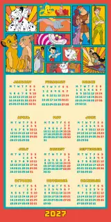 Kalendář Disney Classics - Family Organiser 2027 (+ samolepky) - Disney pohádky