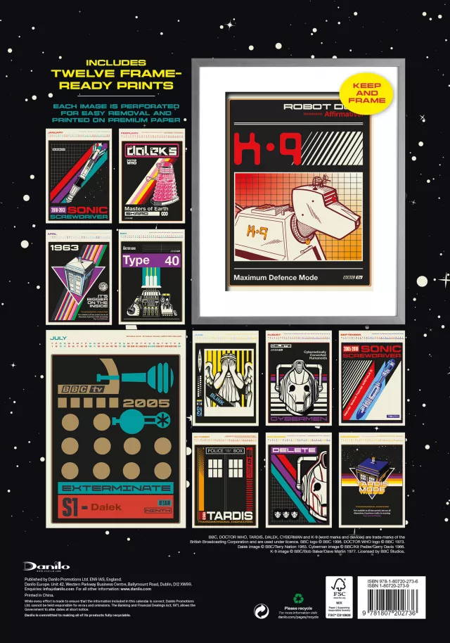 Kalendář Doctor Who Classic Deluxe 2027 (A3)